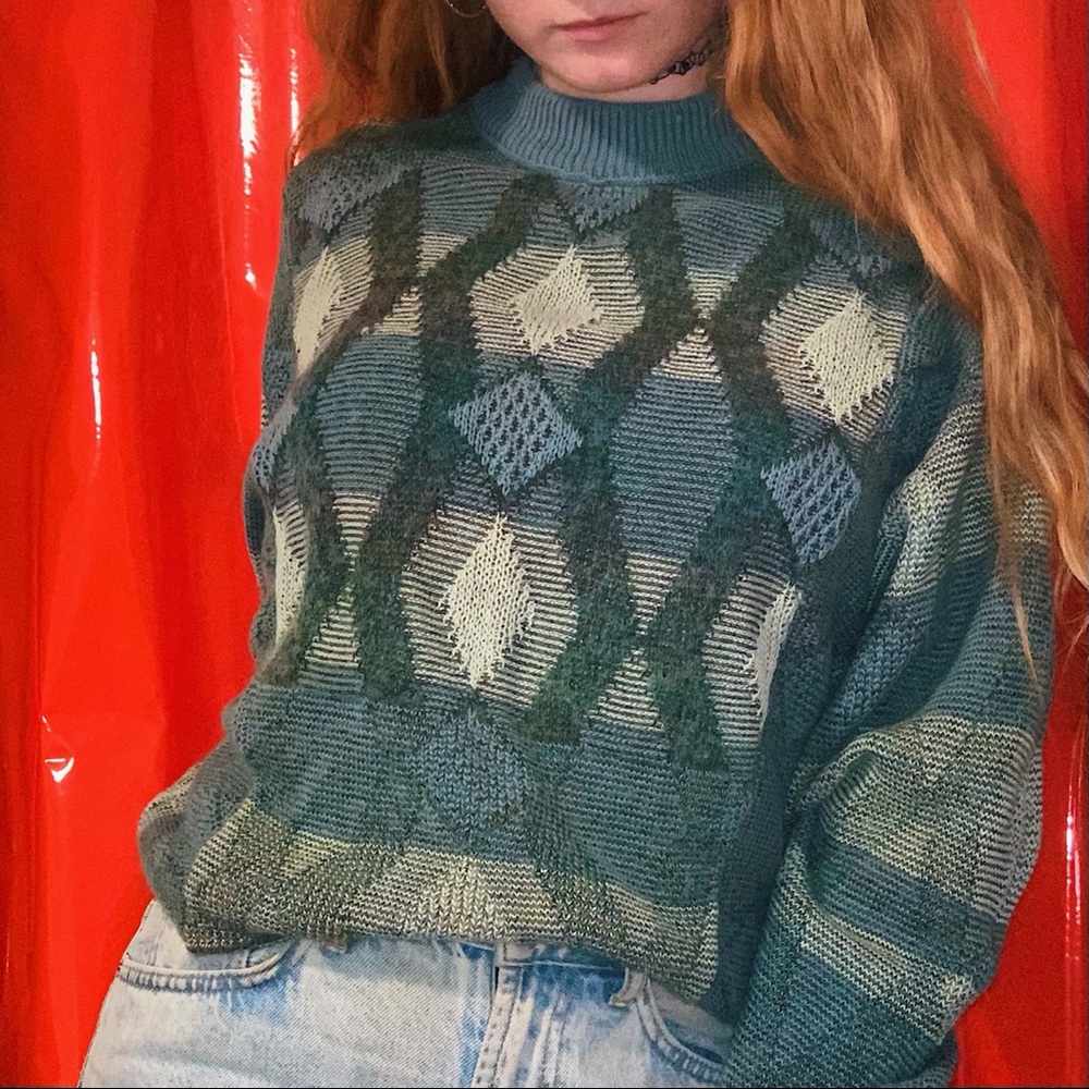 FREE PEOPLE GEOMETRIC SWEATER